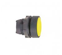 Schneider Electric Push button head, Harmony XB5, plastic, flush, yellow, 22 mm, spring return, unmarked