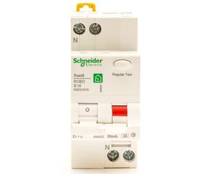 SCHNEIDER ELECTRIC R9D01616 Resi9 RCBO 16A SPN 30mA 6kA TYPE B RCD 16 AMP B16