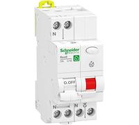 Schneider Electric R9PTC625 Resi9 - Circuit Breaker Detector d£MCE£arc - 1P+N - 25A - C Curve - Paintable Disj Det Arc XP 1P+N 25A C