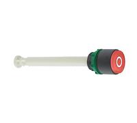 Schneider Electric Harmony XB5 - ON/OFF Push Button Switch, Plastic, Green Flush Marked I, Red Projecting Marked O, 1NO + 1NC, 22 mm Mount, XB5AL73415