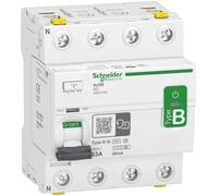 Schneider Electric Residual Current Circuit Breaker IID 4P 63A 30MA Type B-SI, A9Z61463