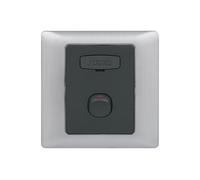 Schneider Electric Rocca - Screwless Switched Fused Connection Unit with Neon Indicator, 13A, GGBGRME5010R, Mercury Silver with Grey Interior