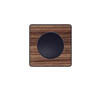 Schneider Electric S540802P4 Odace Touch Single Finishing Plate, 1 Hole, Clip, Zebra Wood, Odace Touch Anthracite Border Zebrano Wood Plate with Anthracite Trim 1 Hole