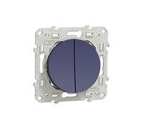 Schneider Electric S550285 Odace Two-Way + Push, 10 A, Cobalt