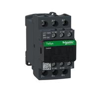 Schneider Electric TeSys D - AC Contactor, 24 V DC, 50/60 Hz, 3 Pole, 3NO, 25A, 28ms, Fixed & DIN Rail Mounting, LC1D25BD, white
