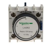 Schneider Electric, TeSys D - time delay auxiliary contact block - 1 NO + 1 NC screw clamp terminals, LADR2
