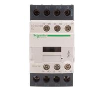 Schneider Electric TeSys Deca contactor,4P(2NO+2NC),AC-1,=440V 25A,110V DC coil,LC1D128FD