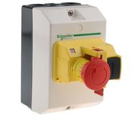 Schneider Electric, TeSys GV2 - Enclosure for TeSys GV2ME - IP55 - fitted with Emergency stop, GV2MCK04