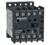 Schneider Electric, TeSys K contactor - 3P - AC-3 <= 440 V 9 A - 1 NC aux. - 24 V DC coil, LP1K0901BD