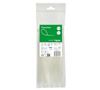 Schneider Electric Thorsman Cable Ties, Pack of 100, Made of Polyamide, 200 x 3.6 mm, Clear Colour, Various Sizes, Smooth Rounded Edges, Super Durable, Self-Locking Cable Ties for Cable Management