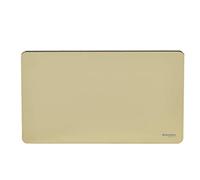 Schneider Electric Ultimate Screwless Flat Plate - Double Blank Plate, GU8420PB, Polished Brass