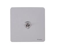 Schneider Electric Ultimate Screwless Flat Plate GU1414TSS 1 gang intermediate toggle switch 16AX stainless steel (pack of 1)