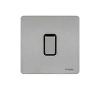 Schneider USFP 16AX 1G 2W Switched Black Insert - Stainless Steel - GU1412BSS