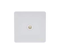 Schneider Electric Ultimate Screwless Flat Plate - Single TV/FM Aerial Socket, GU7410WPW, Painted White with White Insert