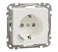 Schneider Electric - Wiser Connected Schuko Socket 16A TPB Polar White System M, Smart Socket, Compatible with Amazon Alexa and Google Home, Smart Home WiFi Socket, MEG2380-0319