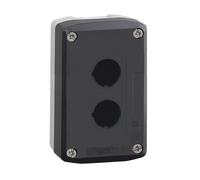 Schneider Electric, XALD02, Empty enclosure, plastic, dark grey lid, for push button 22, 2 cut - outs