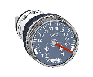 Schneider Electric, XB5DTB23, Harmony XB5, Panel mounted timer monofunction, plastic, 22, time delay 3-60 s, 24 V DC