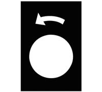 Schneider Electric ZB2BY2922 Legend Plate 30x40mm, Legend - 30 X 40 Mm - Black - Slew Left, Slow, Part Number