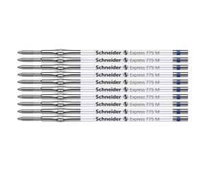 Schneider Express 775 7763 Ballpoint Pen Refill Cartridges Medium ISO 12757-2 H Indelible Ink Pack of 10 Blue