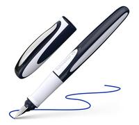 Schneider Fountain Pen, Ray, Spring and Grip for Left-Handed, L, Blue/Grey, 168403 for Left-Handers Füllhalter L Blue/Grey