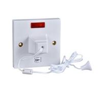 Schneider Gswpull50N Shower Ceiling Pull Switch With Neon & Indicator Dp 50 Amp