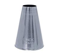 Schneider GT118 Stainless Steel Plain Tube, 16 mm | Commercial-grade nozzle ensures precise, smooth icing lines for heavy-duty professional bakery and pastry decoration.