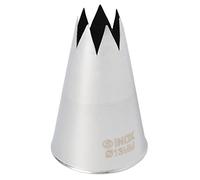 Schneider GT121 Stainless Steel Star Tube, 13 mm | Creates crisp, defined icing stars or shells; dishwasher-safe construction ensures hassle-free cleanup in busy kitchens.