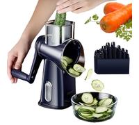 schneider Hand Crank - Manual Cheese Grater, Kitchen Slicer Hand Operated | Fruit Slicer Crank, Cutter, Cheese Grater for Cheese Hard Soft, Saves Time and Effort When Cooking, Easy