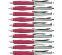 Schneider Haptify 135329 Ballpoint Pen (Line Width M, Ink Colour: Blue) Pack of 10, Sage Grey/Magenta