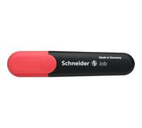 Schneider Highlighter Job 150, refillable, Non-Fading, with Clip, Red, Pack of 10