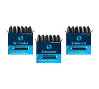 Schneider Optics Fountain Pen Ink Cartridges S-6601 Black – 6 Pack