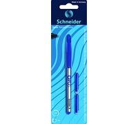 Schneider Ink Roller Ball Pens, M, Opus 1 Blister Card with 2 Ink Cartridges Assorted