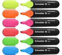 Schneider Job 150 Highlighters - Assorted Colours (Wallet of 6)
