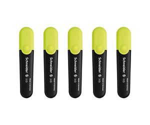 Schneider Job Highlighters Refillable Bevelled Tip 1-5 mm Pack of 5 Yellow