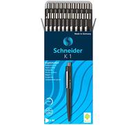 Schneider K-1 Retractable Ballpoint Pen, Black, Box of 20 (3151)