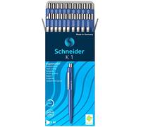 Schneider K1 739 Retractable Ballpoint Pen Indelible Medium Nib, Blue (Pack of 20)