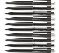 Schneider K1 Ballpoint Pen Medium Refillable Pens, Black Ink, Pack of 10