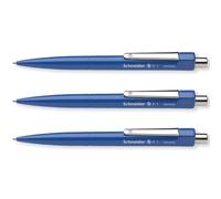 Schneider K1 Ballpoint Pen Medium Retractable Pens, Blue Ink, Pack of 3