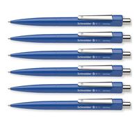 Schneider K1 Ballpoint Pen Medium Retractable Pens, Blue Ink, Pack of 6
