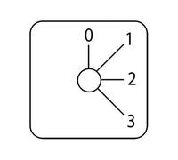 Schneider KZ18043L Identification Plate for Cam Switch 0 to 3, 45 x 45 mm