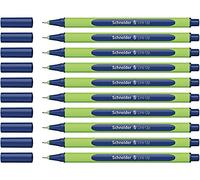Schneider Line-Up Fineliner 0.4 mm Line Width Made of Bio-Based Plastic, Awarded with The Blue Angel, Pack of 10, Mystic Blue