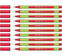 Schneider Line-Up Fineliner (Triangular Fineliner, Line Width 0.4 mm, Bio-Based Plastic Casing) Romantic Red Pack of 10