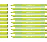 Schneider Line-Up Fineliner (Triangular Fineliner, Stroke Width 0.4 mm, Bio-Based Plastic) Apple Green Pack of 10