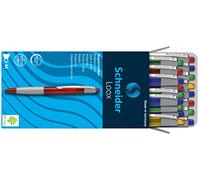 Schneider Loox Mechanical Ballpoint Pen with Soft-Grip Handle M-Tip Blue Indelible Assorted Pack of 20