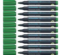Schneider Maxx 130 Permanent Marker with Bullet Tip (Line Width: 1-3 mm, Refillable) Pack of 10 Green