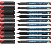 Schneider Maxx 220 Universal Marker Permanent 0.4 mm Stroke Width Pack of 10 Red