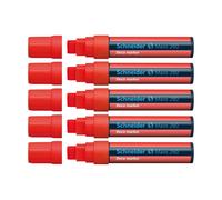 Schneider Maxx 260 Chalk Marker Odourless 5mm-15mm Red Pack of 5 (126002)