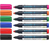 Schneider Maxx 290 Marker for Whiteboards and Flipcharts, Bullet Tip 2-3 mm Line Thickness, Dry Wipe Clean, Strong and Intense Colour) 6 Pieces 1x 6 Marker