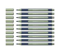 Schneider ML05001035 Metallic Rollerball Pens (Line Width 0.4 mm, Highly Metallic Ink, Quick-Drying, Housing Made of 88% Bio-Based Plastic) Pack of 10, Vintage Green