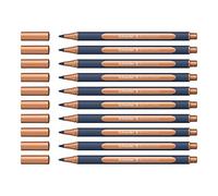Schneider ML05001102 Metallic Rollerball Pens (Line Width 0.4 mm, Highly Metallic Ink, Quick-Drying, Housing Made of 88% Bio-Based Plastic) Pack of 10, Copper